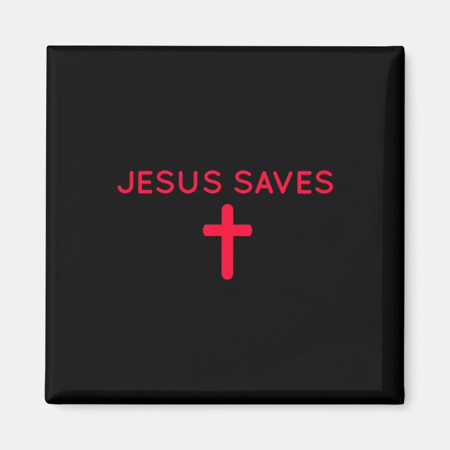 Jesus Sparar Kor subtle Christian Faith Minimal R Magnet (Framsidan)