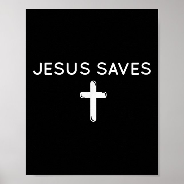 Jesus Sparar Kor subtle Christian Faith Minimal R Poster (Framsidan)