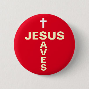 Jesus sparar kristet missionera knäppas/emblem knapp
