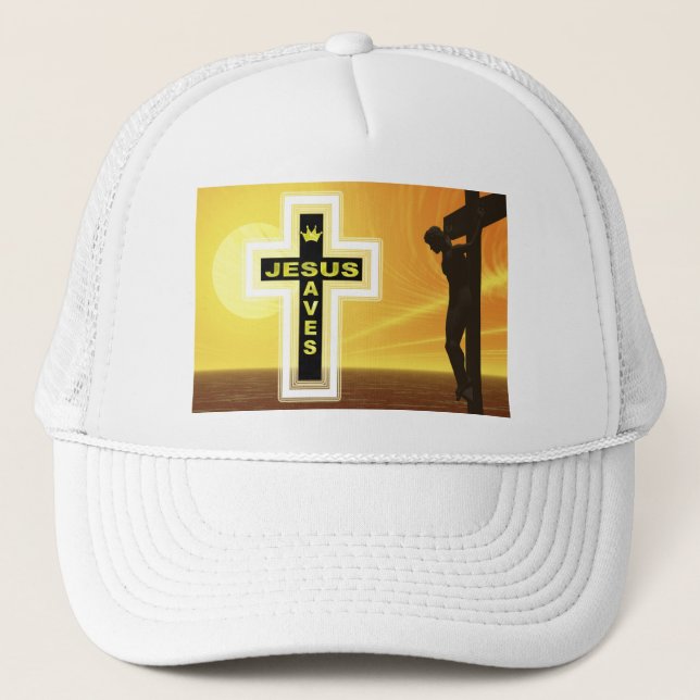 Jesus sparar krucifixon picyure keps (Framsida)