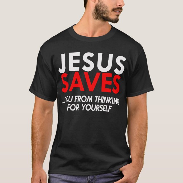Jesus sparar manar skjorta t-shirt (Framsida)