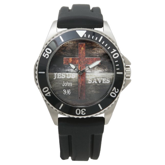 Jesus Sparar Manar Stainless Steel Armbandsur (Framsida)