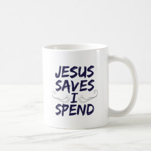 Jesus sparar mig spenderar kaffemugg