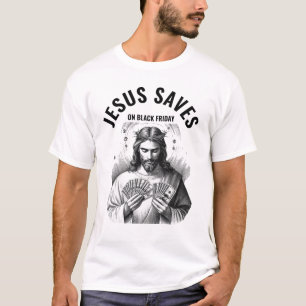 Jesus Sparar på Black Friday - Rolig Jesus Meme T Shirt