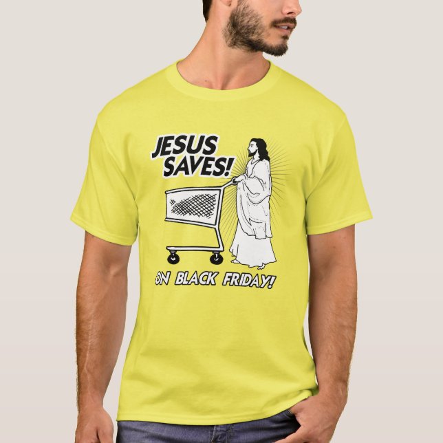 JESUS SPARAR PÅ DEN SVART FREDAGEN - .PNG TEE (Framsida)