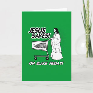 JESUS SPARAR PÅ SVART FREDAG HELGKORT