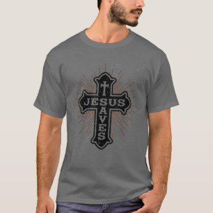 Jesus Sparar Religiösa Heliga Christian Kor Crucif T Shirt
