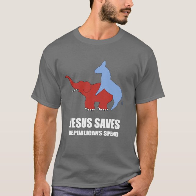 Jesus sparar. Republikaner spenderar Tee (Framsida)
