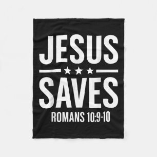 Jesus Sparar Romans Bible Verse Faith Believer Man Fleecefilt