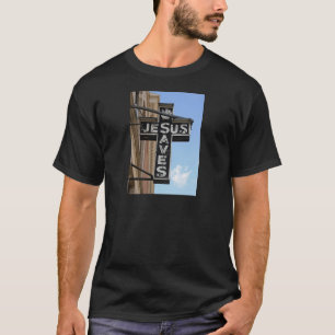 Jesus sparar undertecknar t-shirt