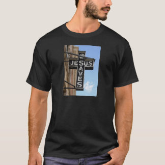 Jesus sparar undertecknar t-shirt