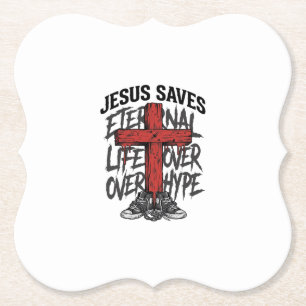 Jesus Sparar Vintage Kors Kristet Streetwear Shi Underlägg Papper