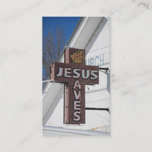 Jesus sparar visitkort