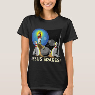 Jesus Spares Funny Christian Bowling Pun T Shirt