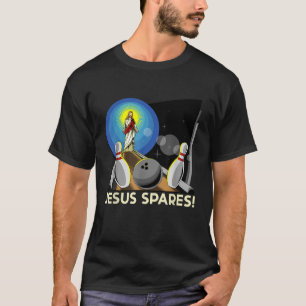 Jesus Spares Funny Christian Bowling Pun T Shirt