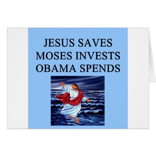 jesus Spares obama spenderar Hälsningskort (Framsidan Horizontal)