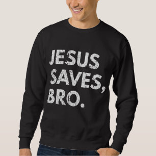 Jesus sparkar Bro Vintage till kristen Religiösa Lång Ärmad Tröja