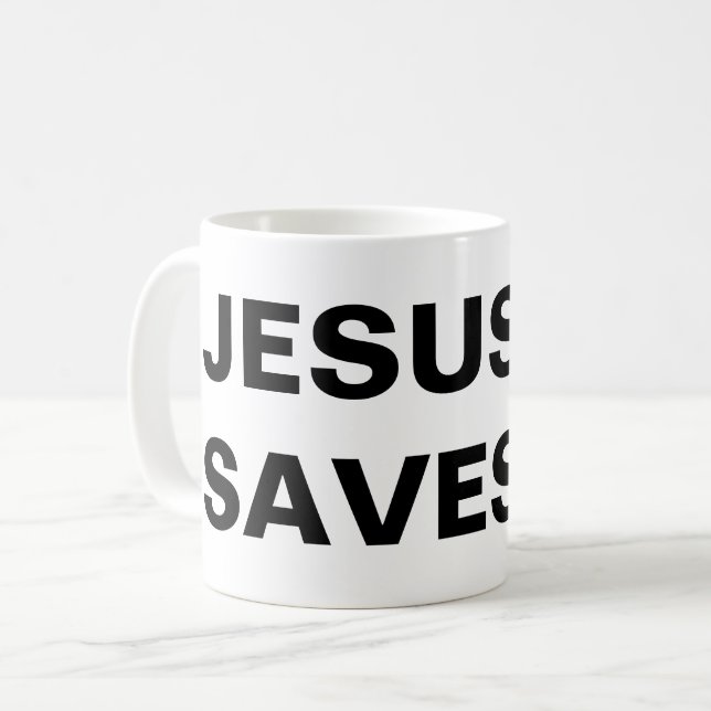 "Jesus sparkar" inspirerande Kaffemugg (Framsida vänster)