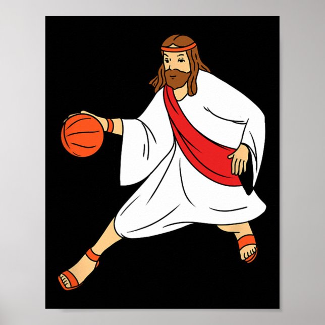 Jesus spelar basket 1 poster (Framsidan)