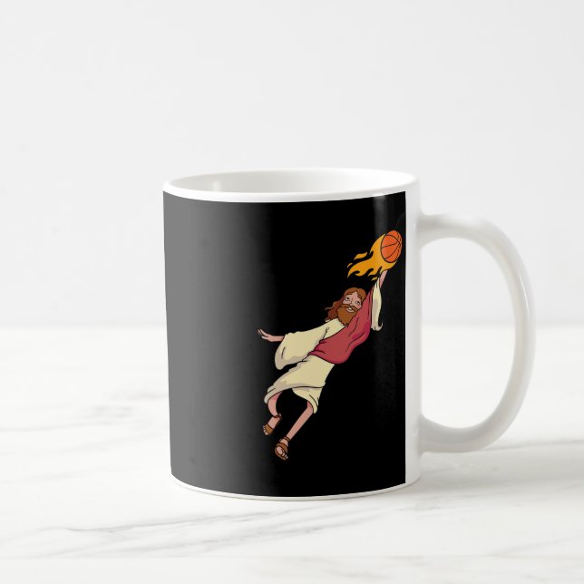 Jesus spelar basketboll kaffemugg (Höger)