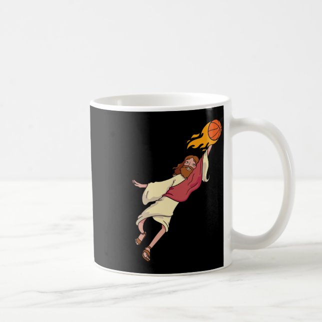 Jesus spelar Bysketbyll Kaffemugg (Höger)