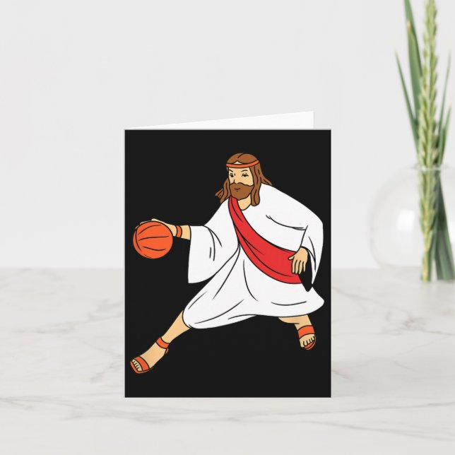 Jesus spelar Bysketbyte 1 Kort (Framsida)