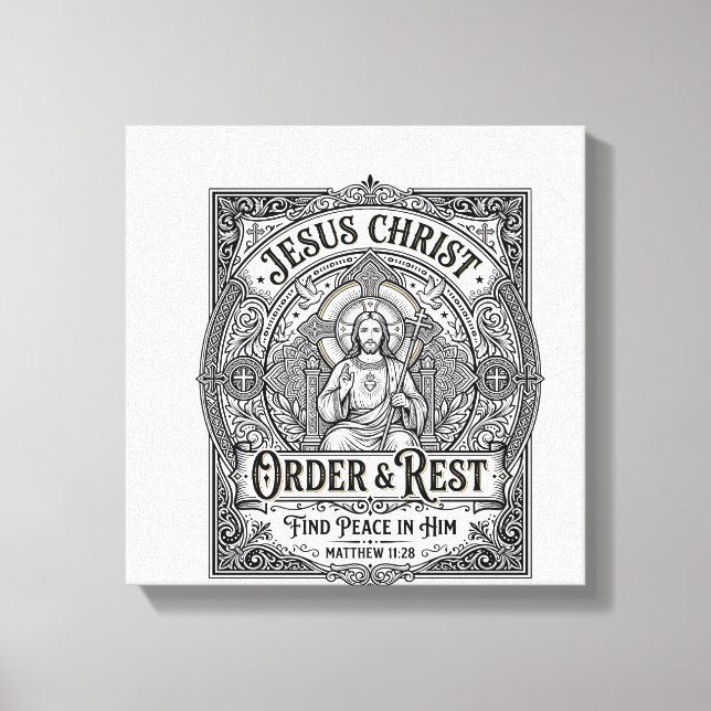 Jesus städa rent hem tröja kristen grafisk canvastryck (Framsida)