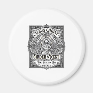Jesus städar rent hem Tröja Kristet grafiskt tryck Magnet