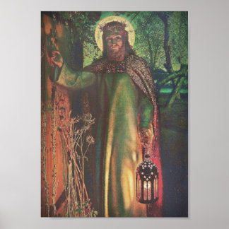 Jesus Stands vid dörren och Knocks Poster