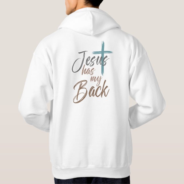 Jesus Står Vid Min Sida  Hoodie (Baksida)