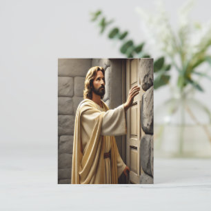 Jesus står vid Weasted Door Vykort