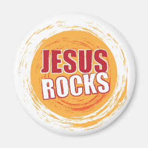 Jesus Sten 2 Orange Magnet