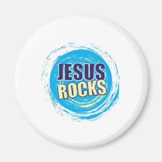 Jesus Sten 7 Blue & Gult Magnet