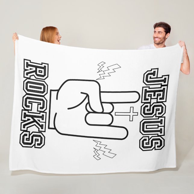 Jesus Sten Biblical Festival W/B Fleecefilt (På plats)