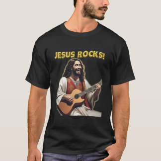 Jesus Sten Jesus spelar Guitar  din tro T Shirt