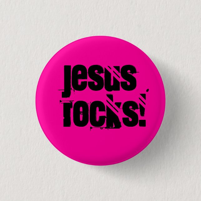 Jesus stenar! - Skräddarsy Knapp (Framsida)