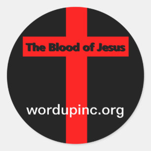 Jesus Stickers blod Runt Klistermärke