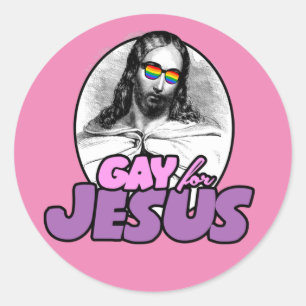 Jesus stolthet T-shirt Runt Klistermärke