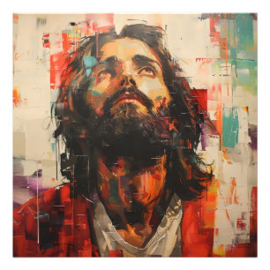Jesus Street Art Fototryck