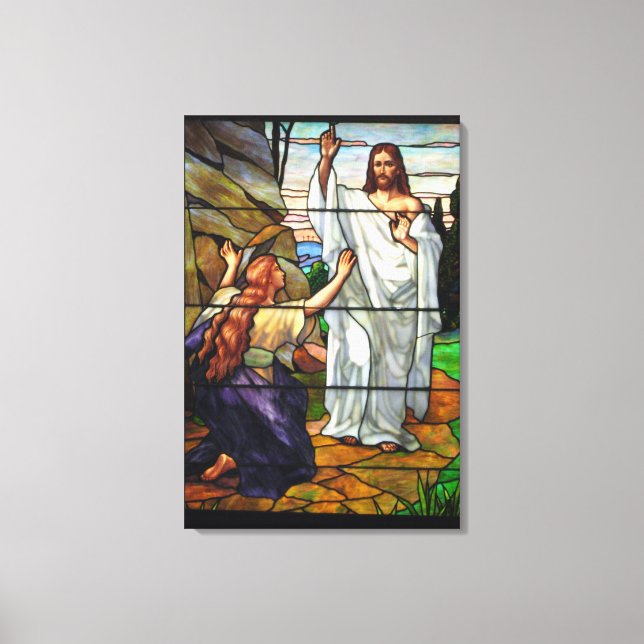 Jesus stuvade glaset på kanvas (Framsida)