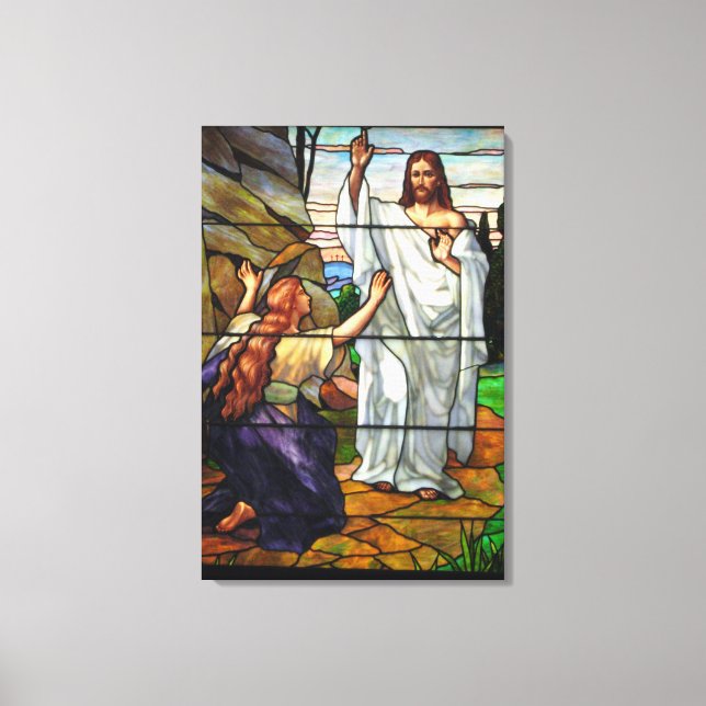 Jesus stuvade glaset på kanvas (Framsida)