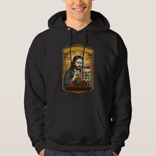 Jesus suddiga trappor Captcha-test Tech-säkerhet H Hoodie (Framsida)