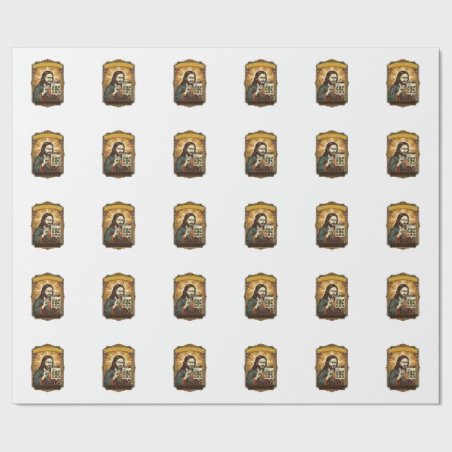 Jesus suddiga trappor Captcha-test Tech-säkerhet H Presentpapper (Platt)