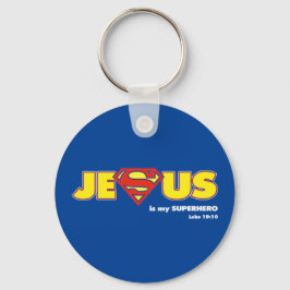 Jesus Superhjälten Keychain Nyckelring