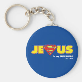 Jesus Superhjälten Keychain Nyckelring