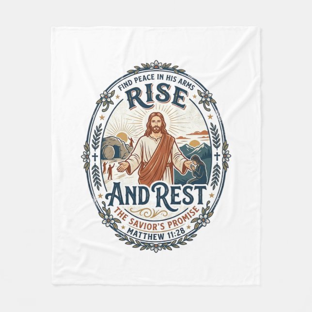 Jesus Surdeg Bröd Community T-shirt Tro Baserad Fleecefilt (Framsidan)