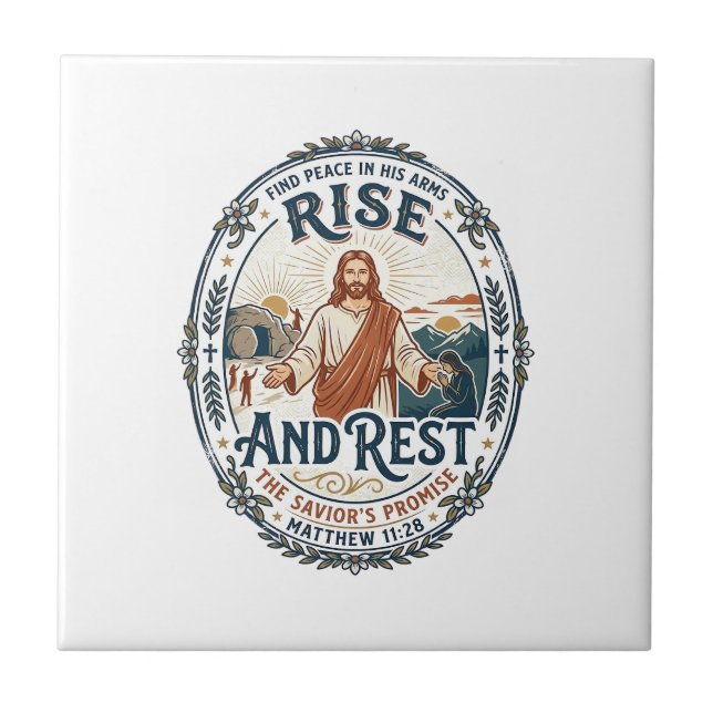 Jesus Surdeg Bröd Community T-shirt Tro Baserad  Kakelplatta (Framsidan)