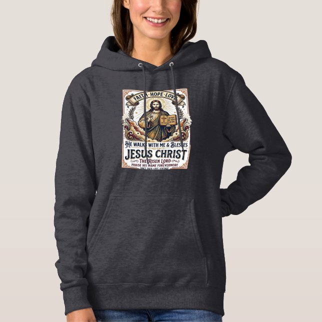 Jesus Surfing T-Shirt Inspirerande Tro (Framsida)