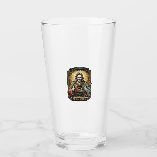Jesus Svart Skärm Glömd Webbkamera Täck Virtual  Glaskopp (Framsida)