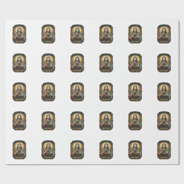 Jesus Svart Skärm Glömd Webbkamera Täck Virtual  Presentpapper (Platt)